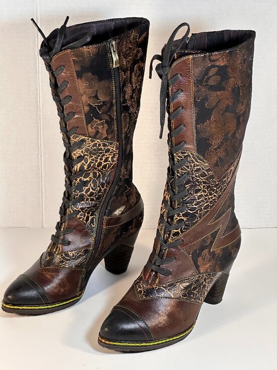 Women's size 6.5 Glamour Boots tall - Picture 3 of 16